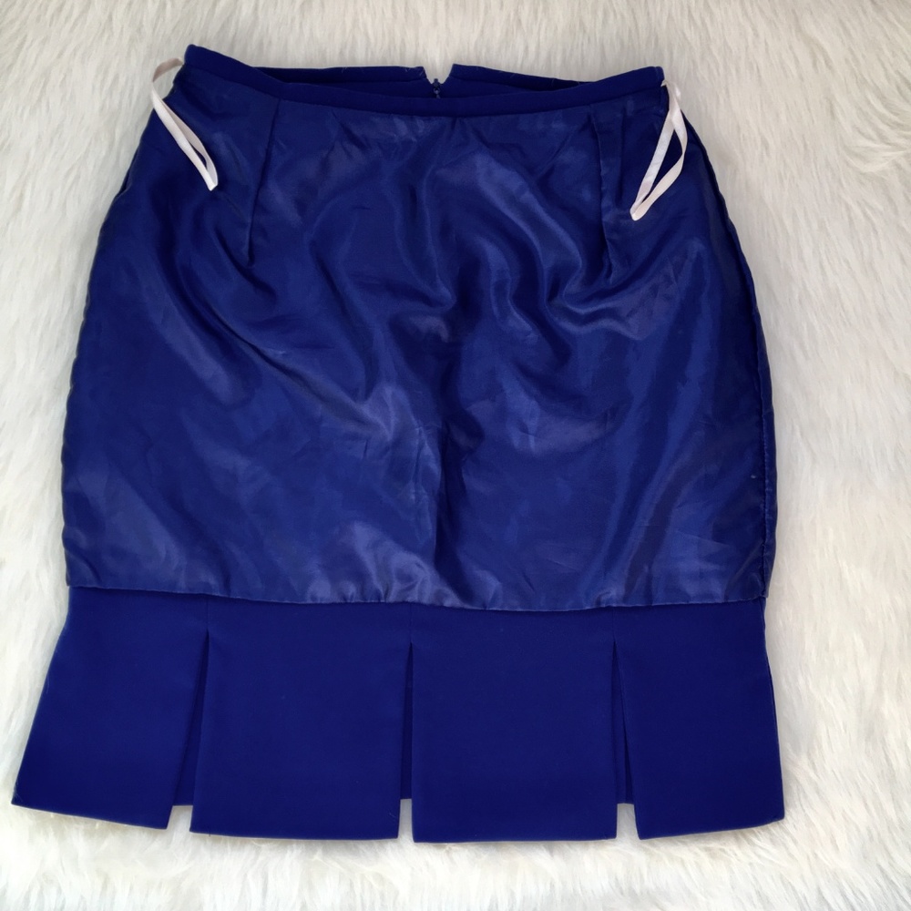 🎉HP🎉Liz Claiborne Blue Pencil Skirt Size 2P - Picture 5 of 9